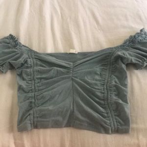 Teal crop top